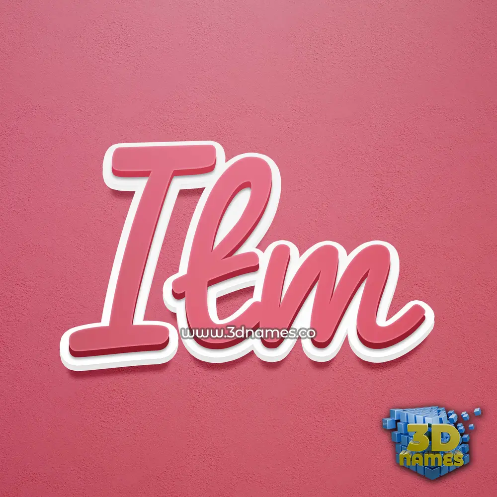 itm in Red Scribble style - 3D name wallpaper