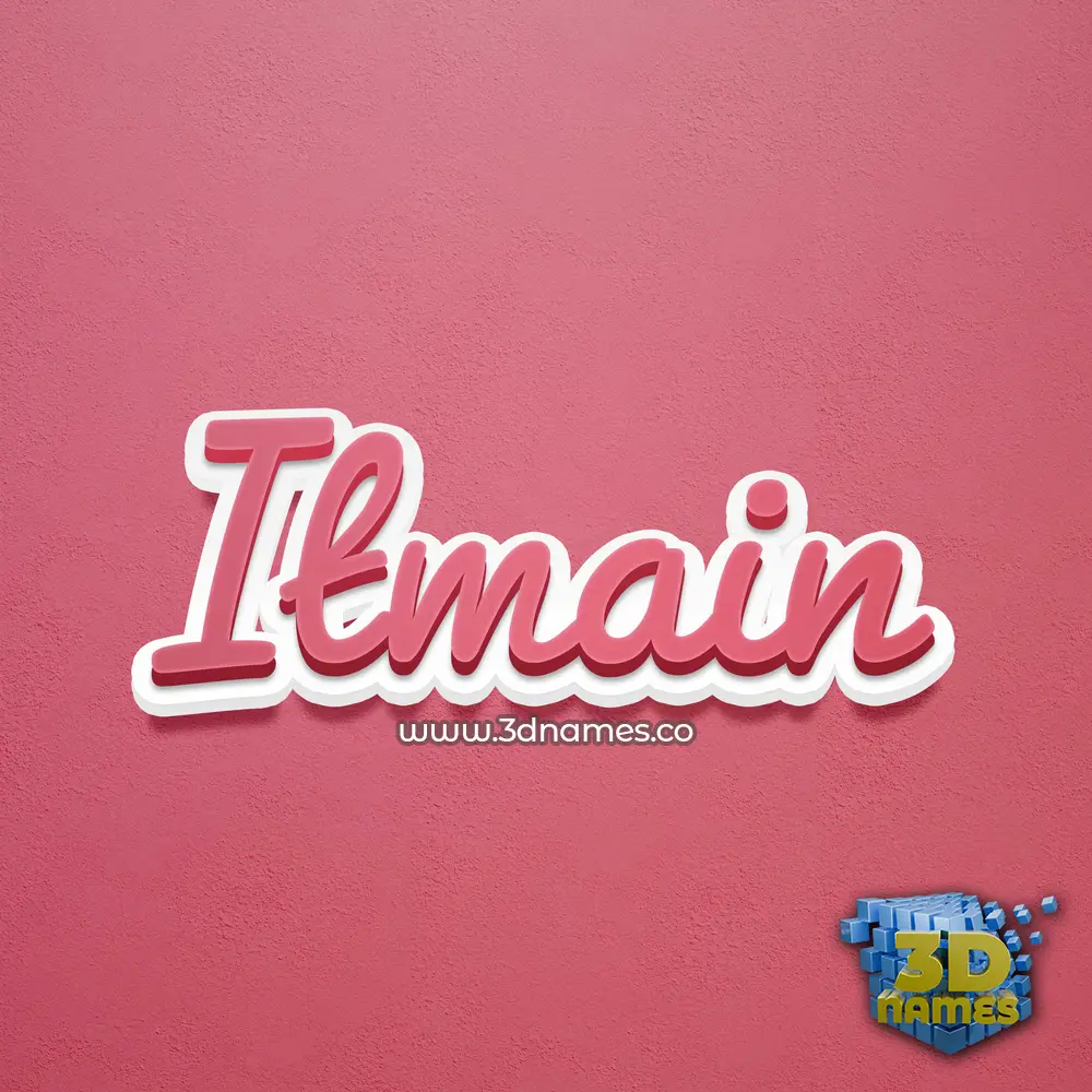 itmain in Red Scribble style - 3D name wallpaper