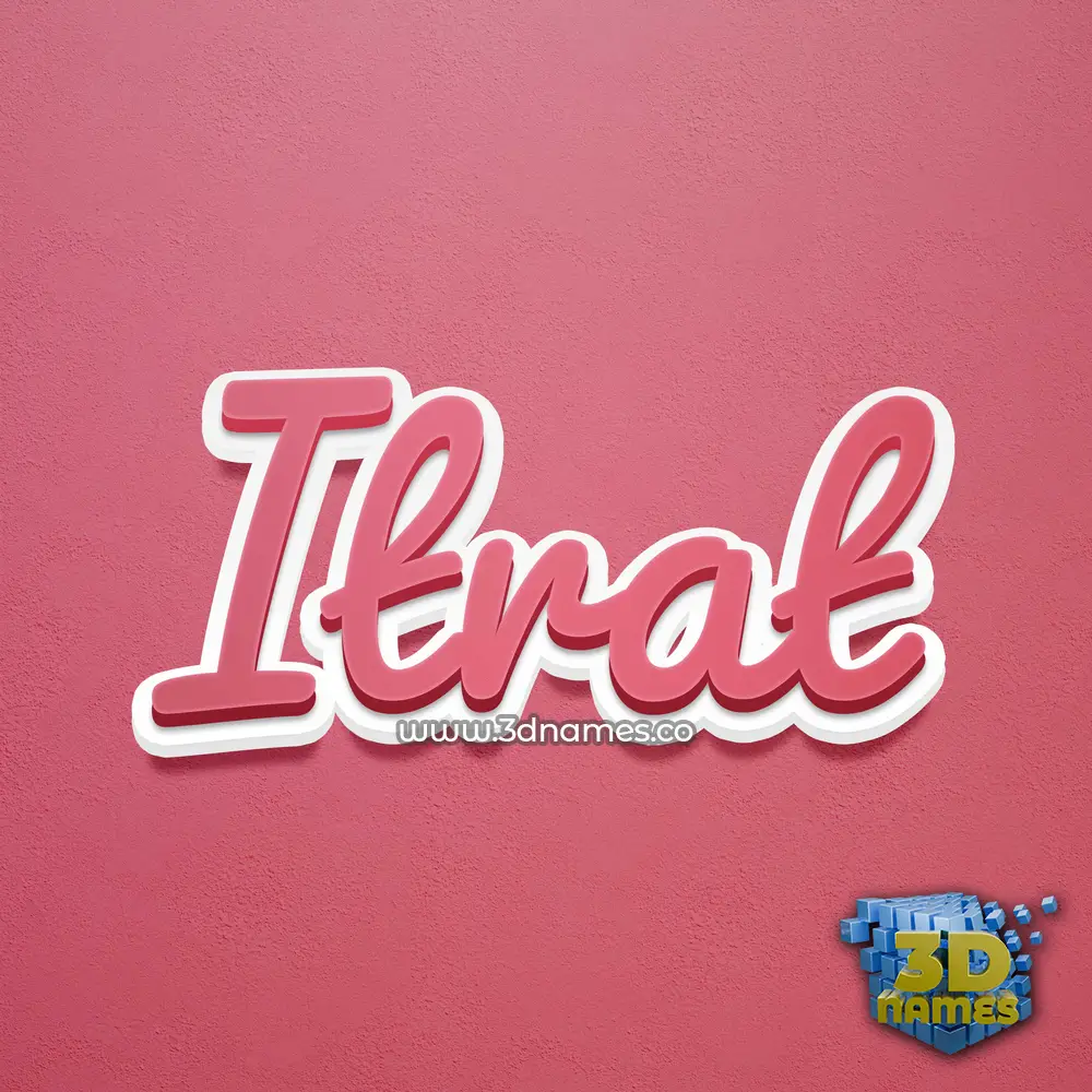 itrat in Red Scribble style - 3D name wallpaper