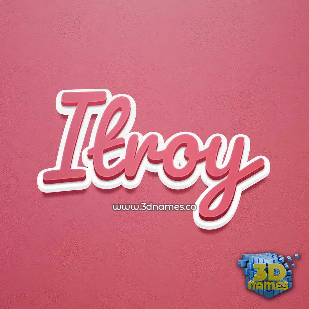itroy in Red Scribble style - 3D name wallpaper