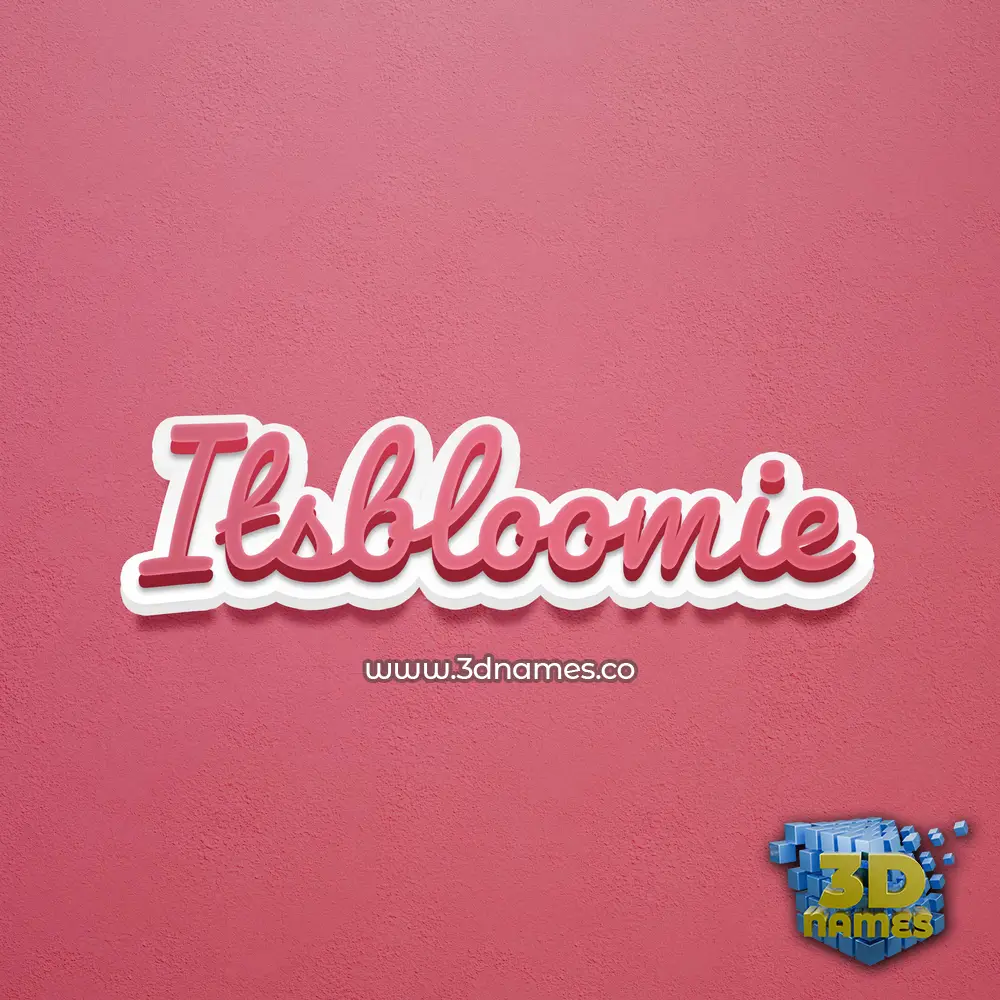 itsbloomie in Red Scribble style - 3D name wallpaper