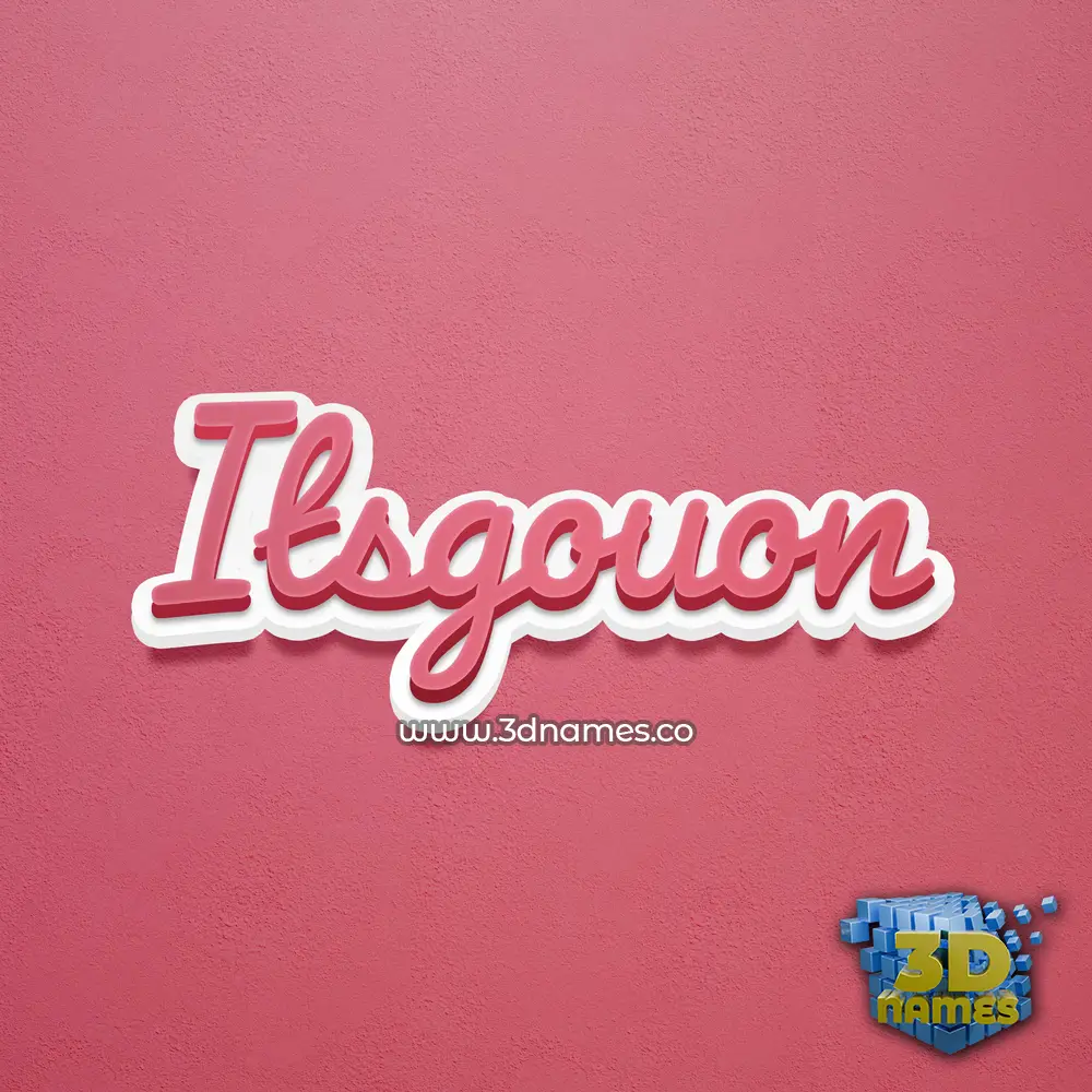 itsgouon in Red Scribble style - 3D name wallpaper