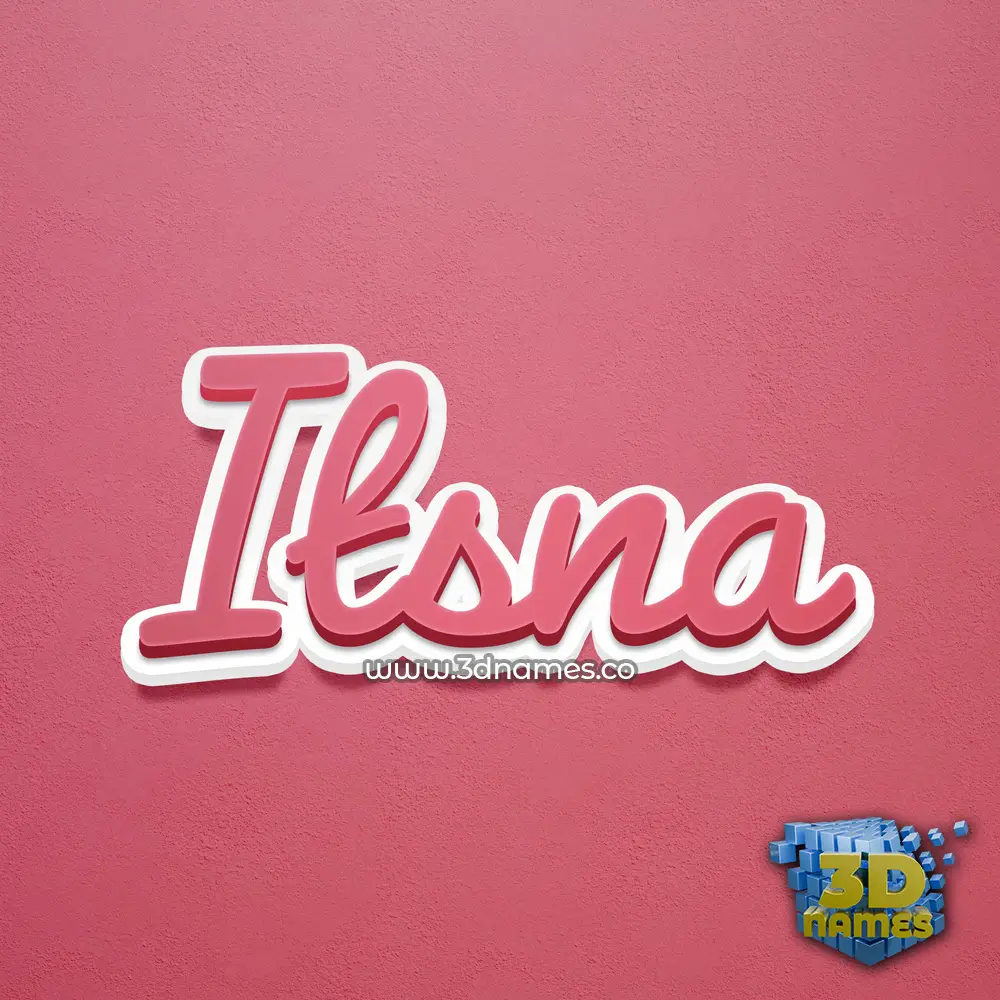 itsna in Red Scribble style - 3D name wallpaper