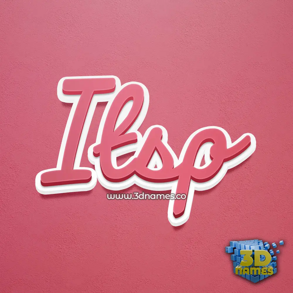 itsp in Red Scribble style - 3D name wallpaper