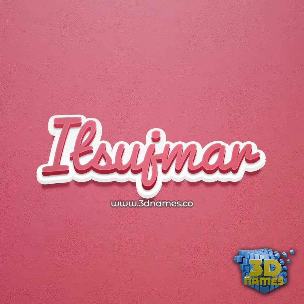 itsujmar in Red Scribble style - 3D name wallpaper