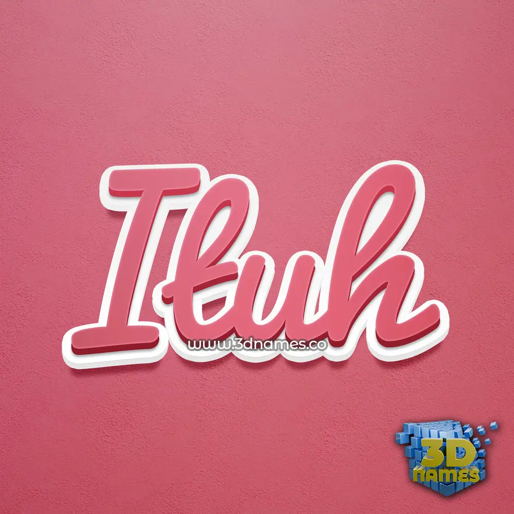 ituh in Red Scribble style - 3D name wallpaper