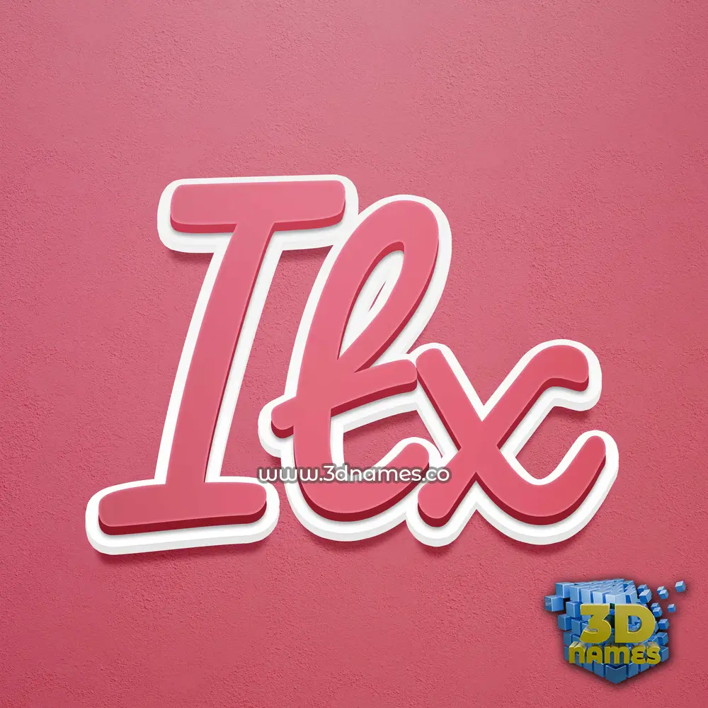 itx in Red Scribble style - 3D name wallpaper