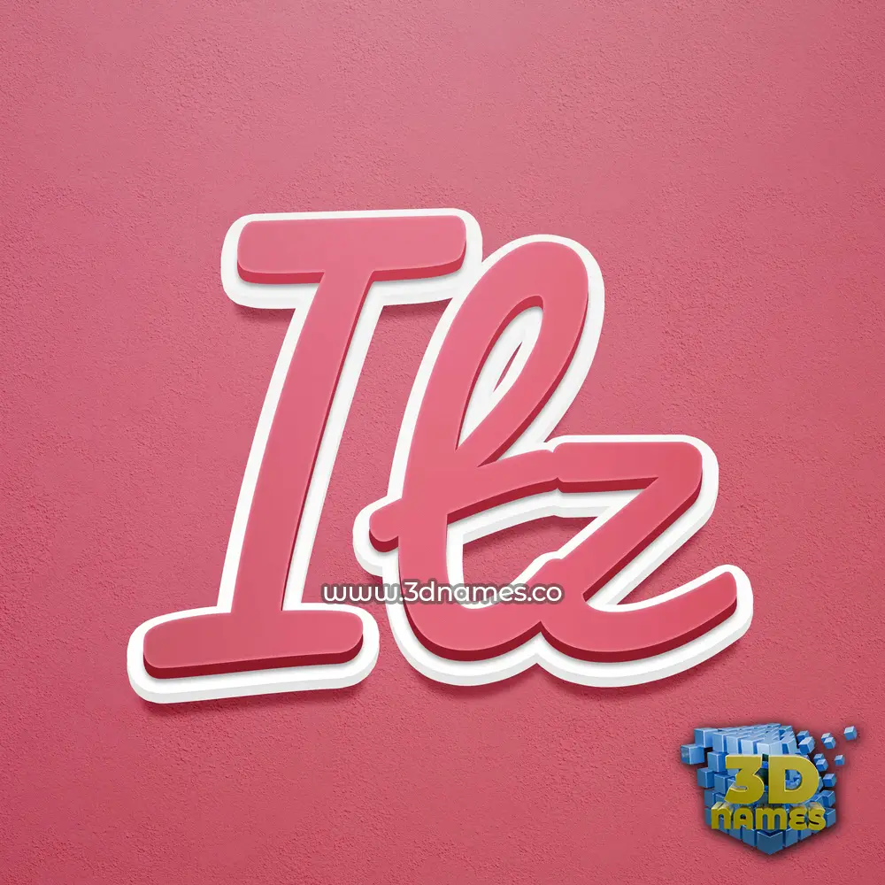 itz in Red Scribble style - 3D name wallpaper