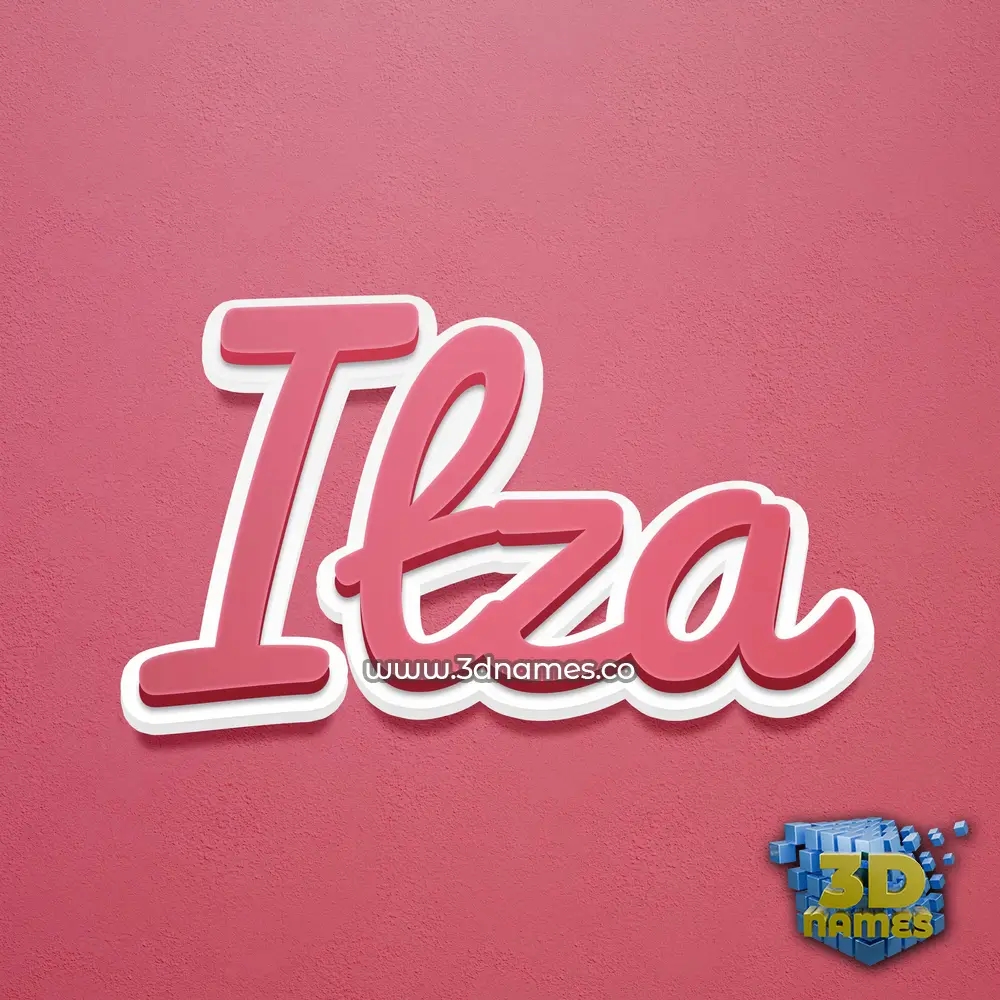 itza in Red Scribble style - 3D name wallpaper