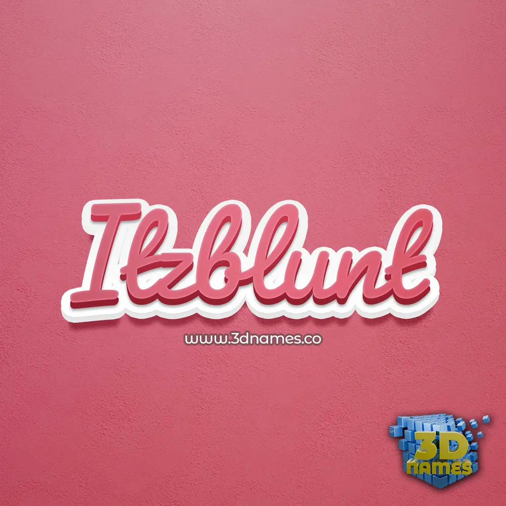 itzblunt in Red Scribble style - 3D name wallpaper