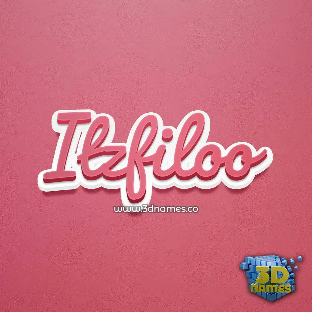 itzfiloo in Red Scribble style - 3D name wallpaper