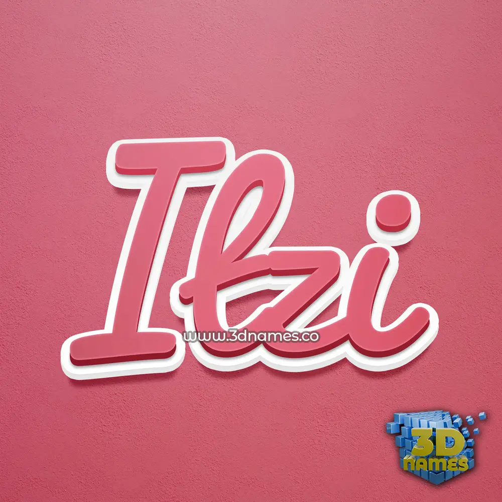 itzi in Red Scribble style - 3D name wallpaper