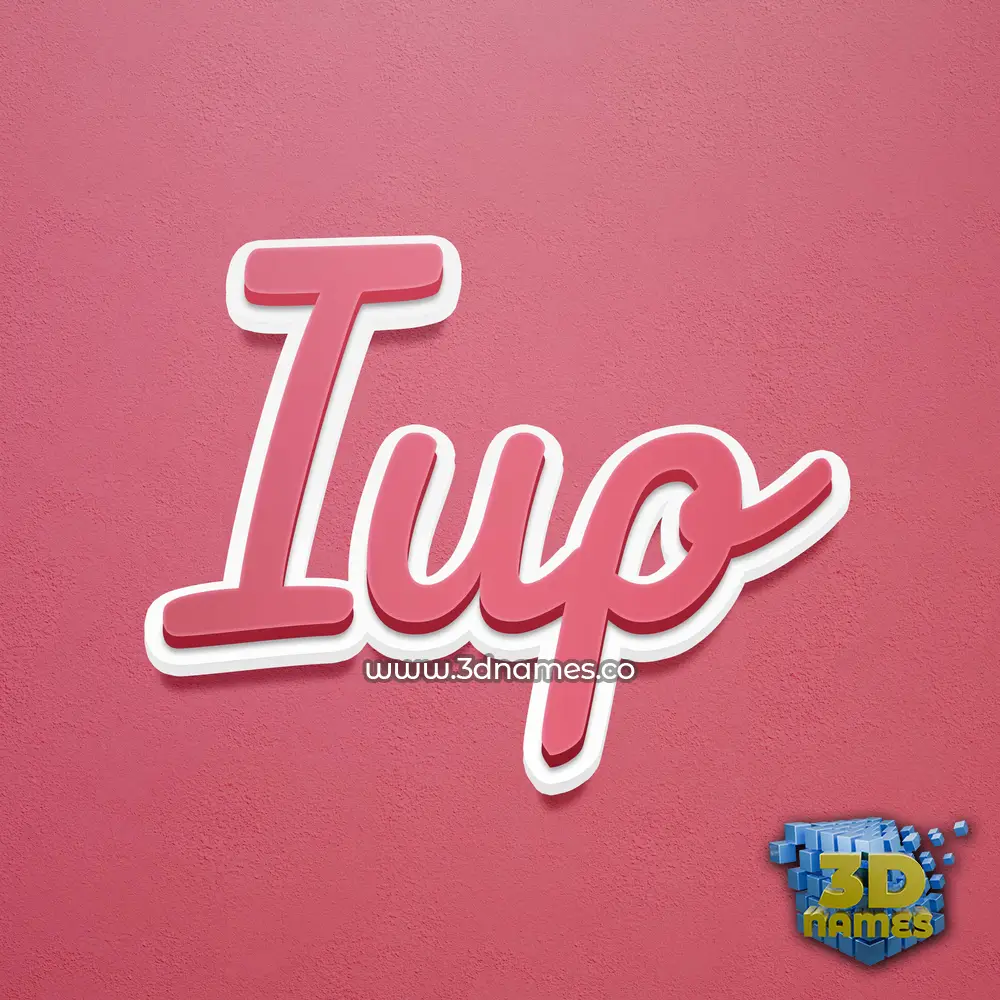 iup in Red Scribble style - 3D name wallpaper