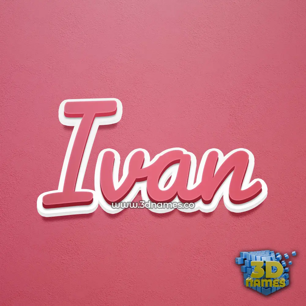 ivan in Red Scribble style - 3D name wallpaper