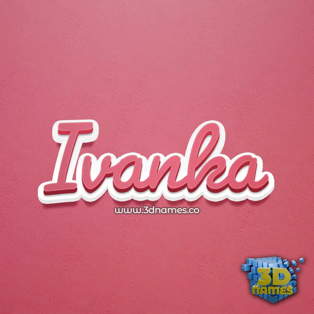 ivanka in Red Scribble style - 3D name wallpaper