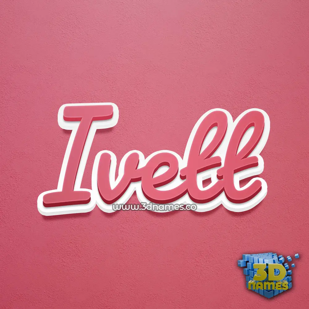 ivett in Red Scribble style - 3D name wallpaper