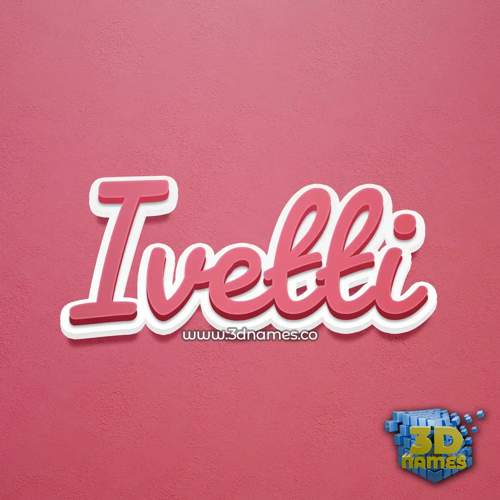 ivetti in Red Scribble style - 3D name wallpaper