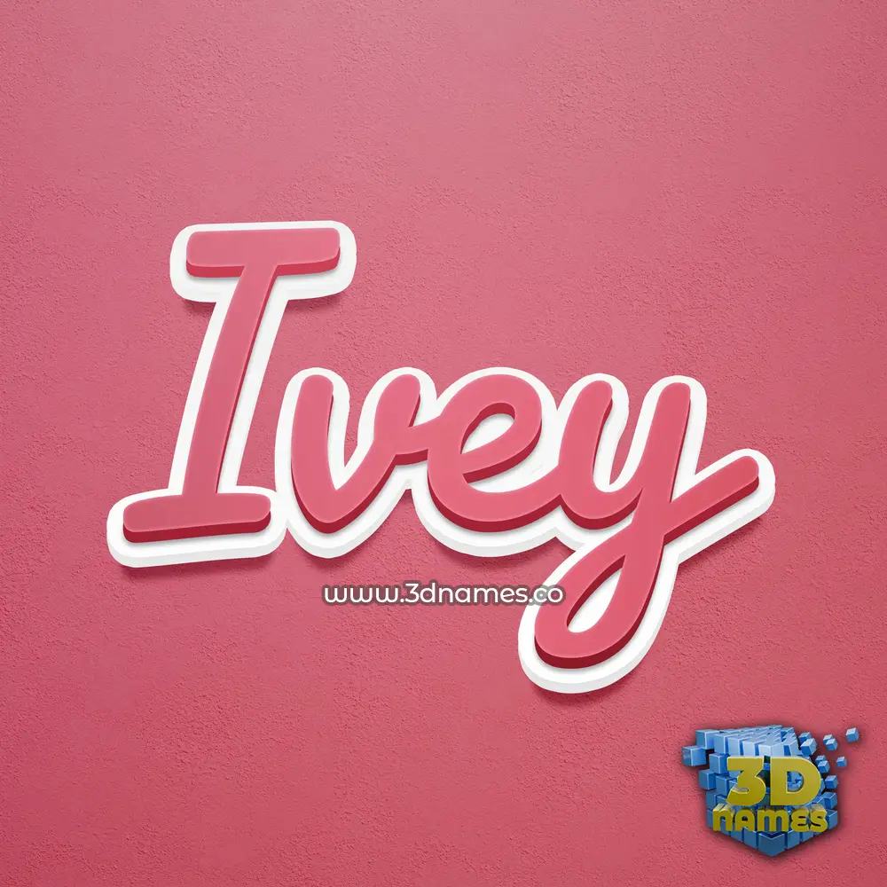ivey in Red Scribble style - 3D name wallpaper