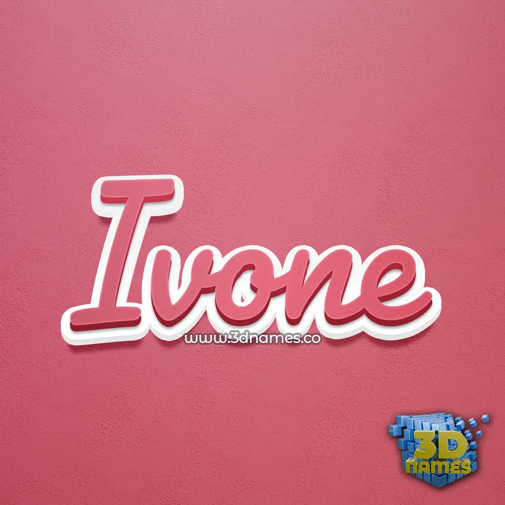 ivone in Red Scribble style - 3D name wallpaper