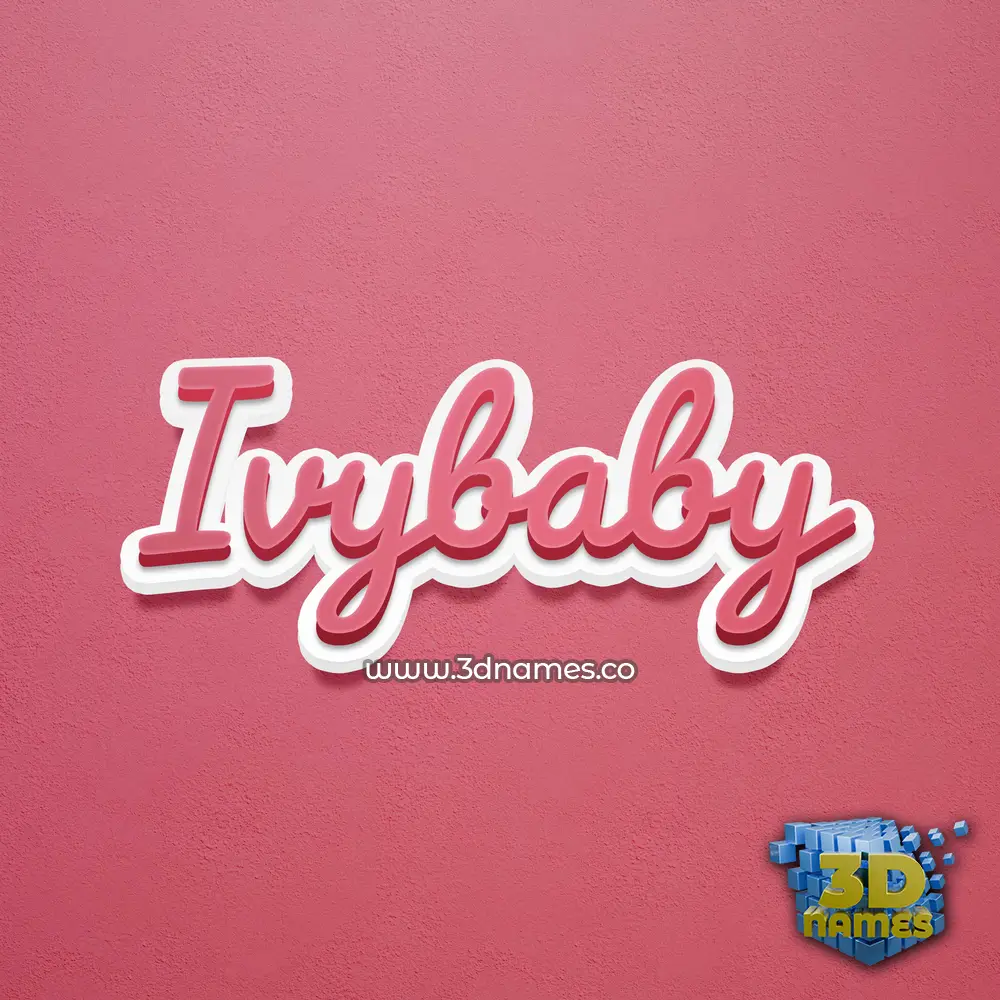 ivybaby in Red Scribble style - 3D name wallpaper