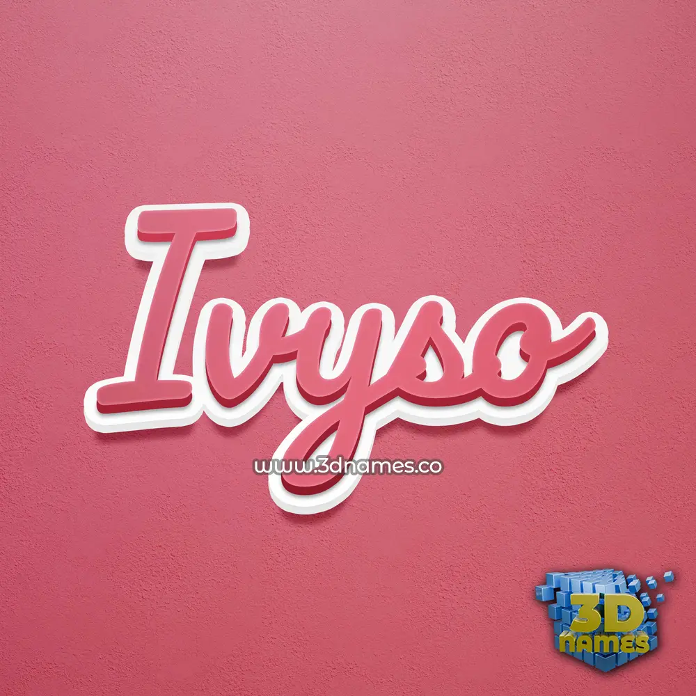 ivyso in Red Scribble style - 3D name wallpaper