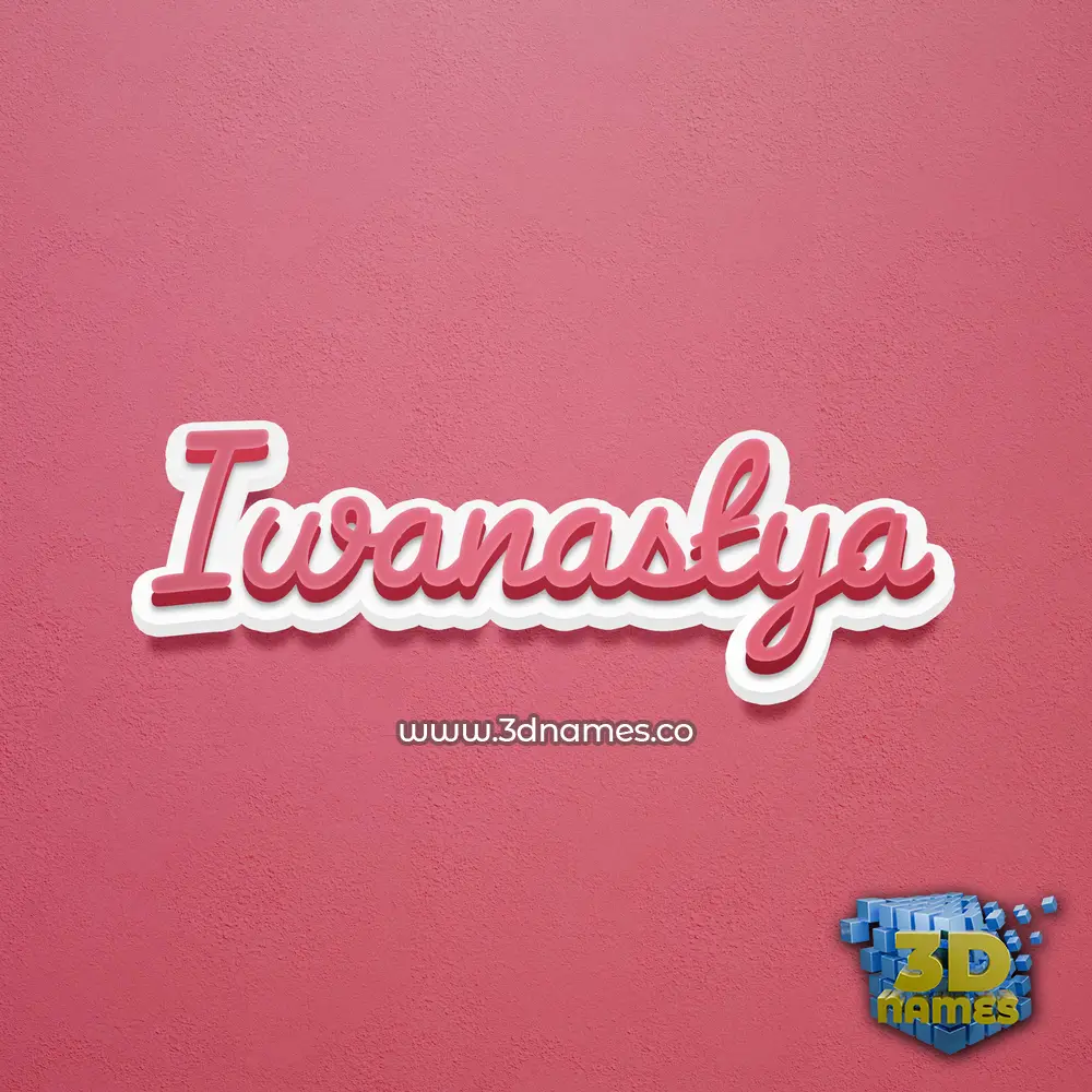 iwanastya in Red Scribble style - 3D name wallpaper