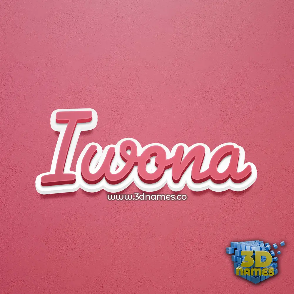 iwona in Red Scribble style - 3D name wallpaper