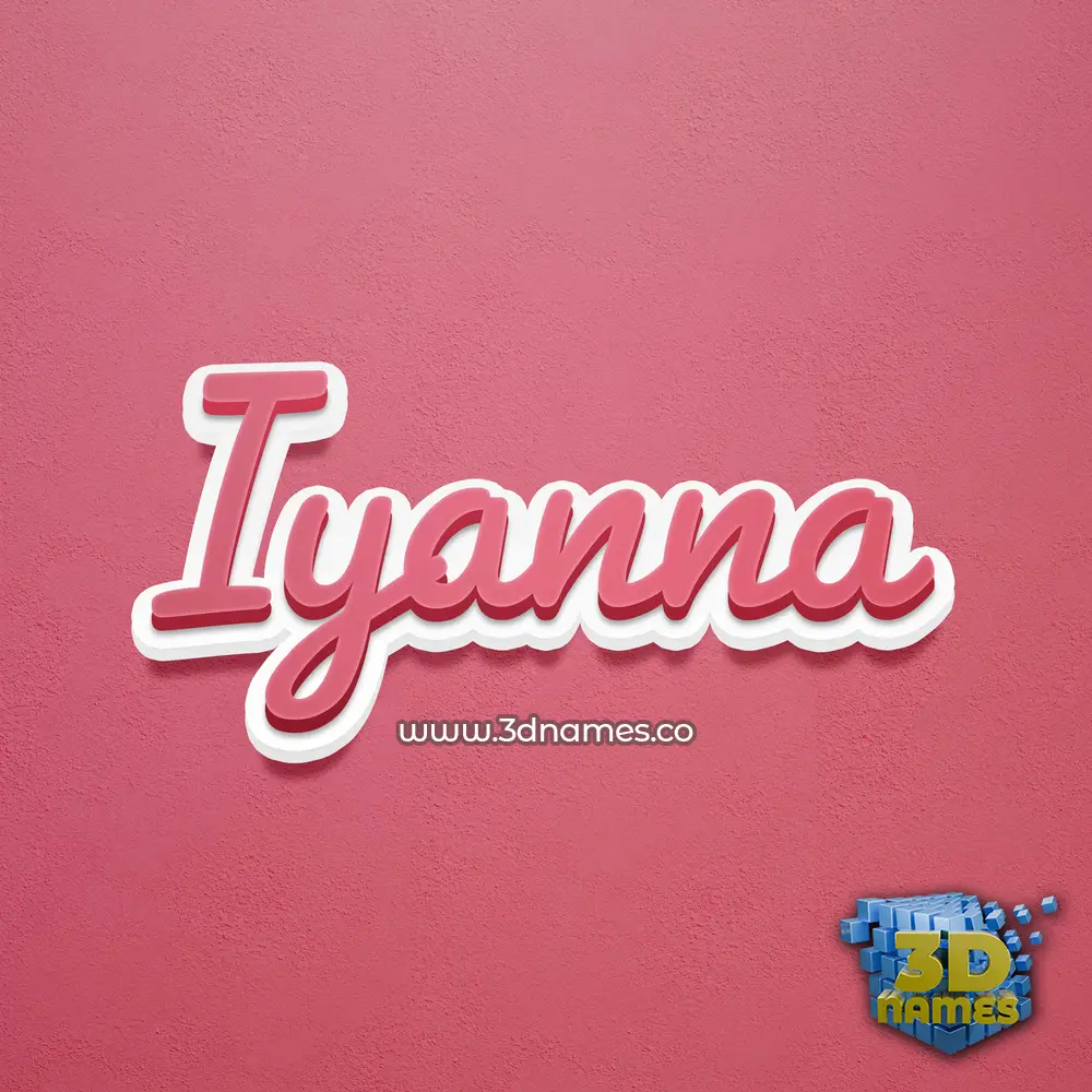 iyanna in Red Scribble style - 3D name wallpaper