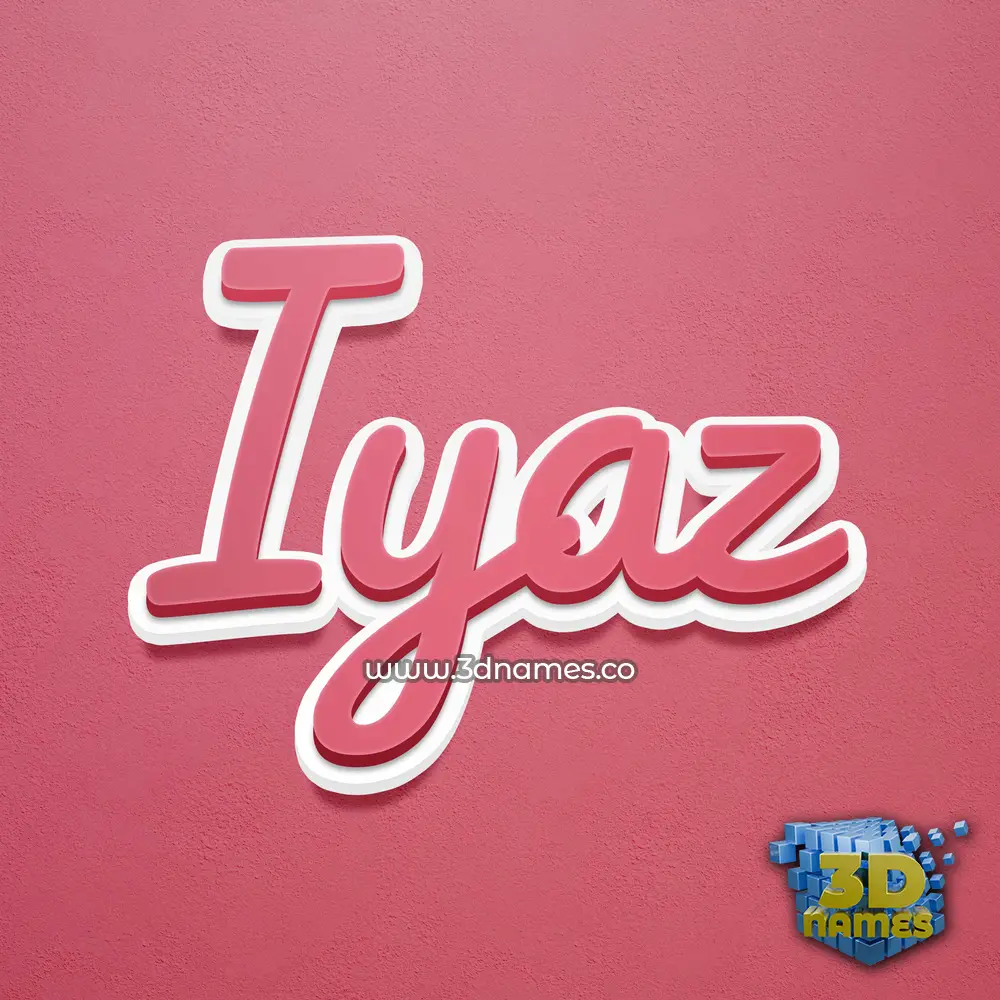 iyaz in Red Scribble style - 3D name wallpaper