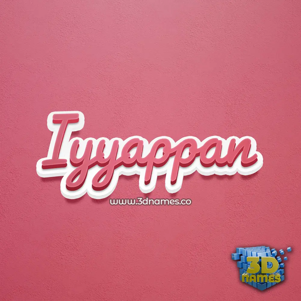 iyyappan in Red Scribble style - 3D name wallpaper
