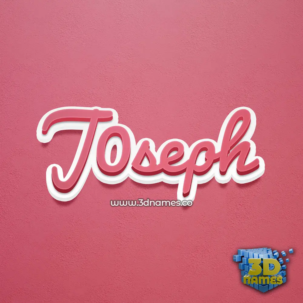 j0seph in Red Scribble style - 3D name wallpaper