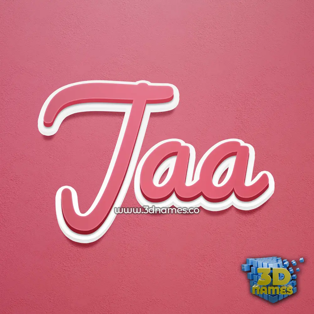 jaa in Red Scribble style - 3D name wallpaper