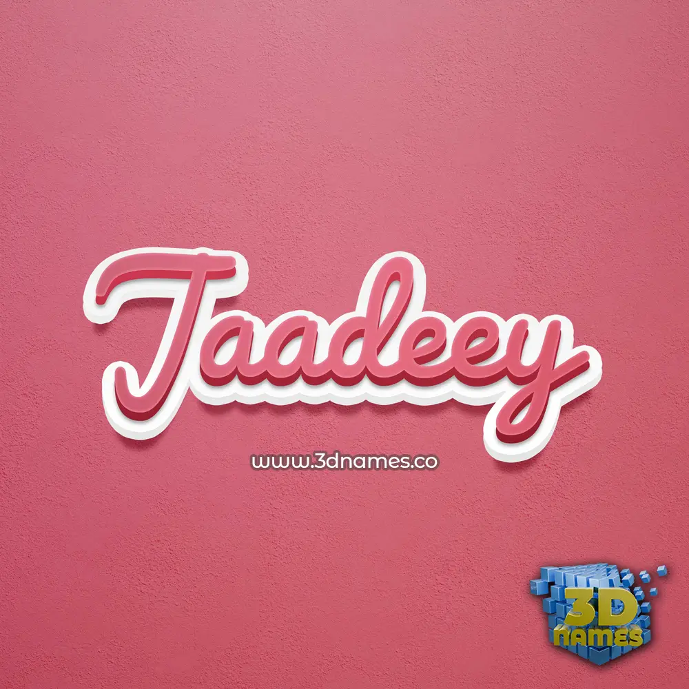 jaadeey in Red Scribble style - 3D name wallpaper