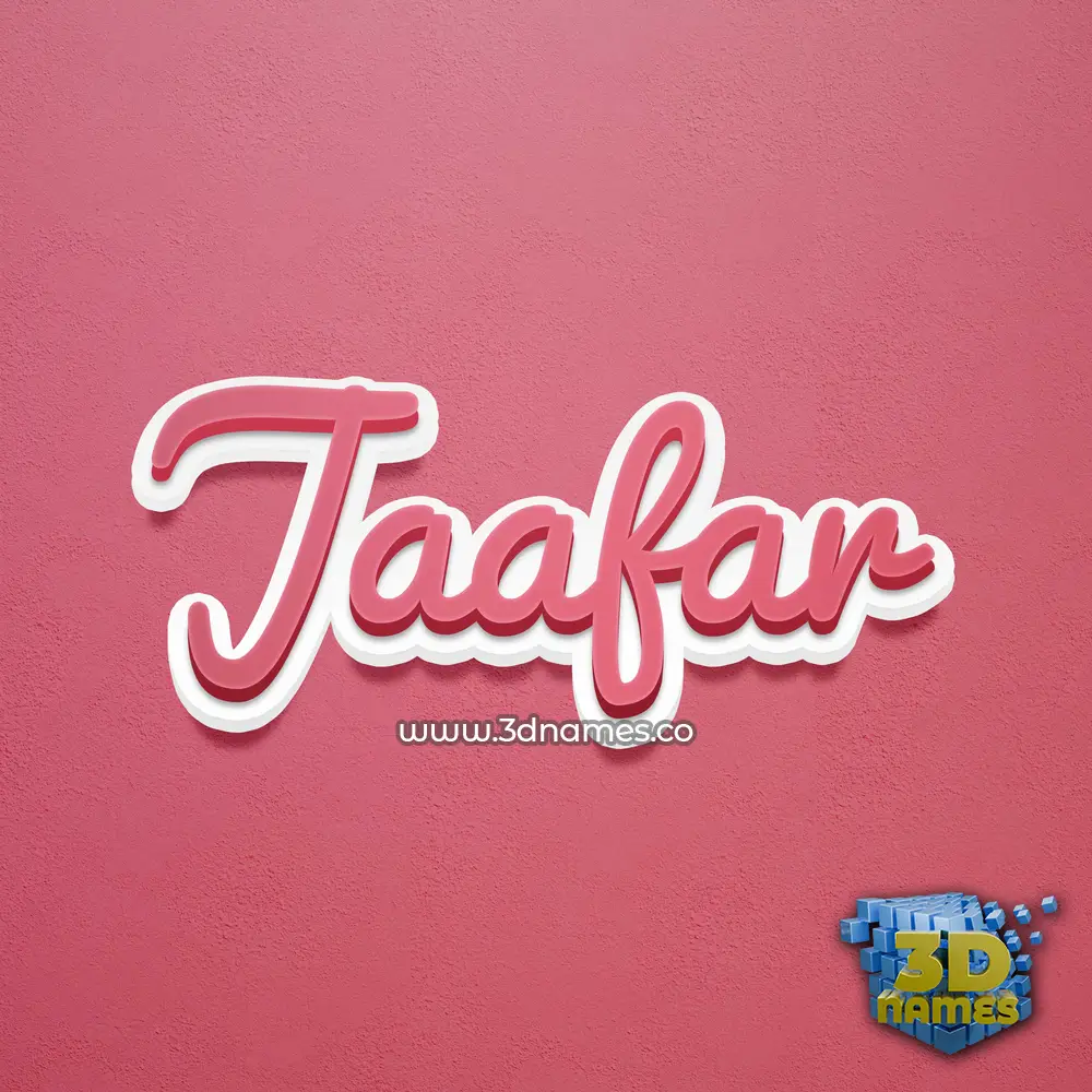jaafar in Red Scribble style - 3D name wallpaper