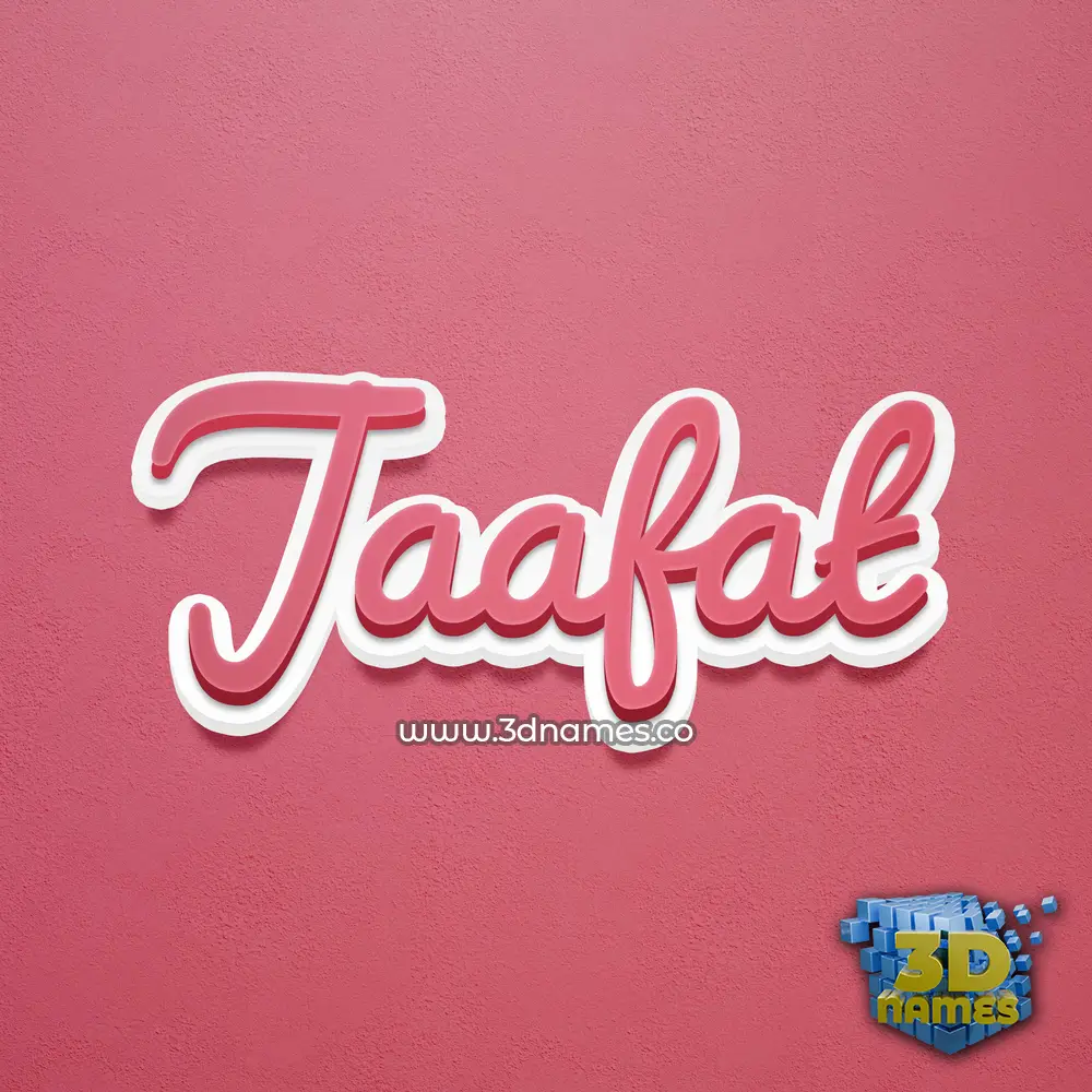 jaafat in Red Scribble style - 3D name wallpaper