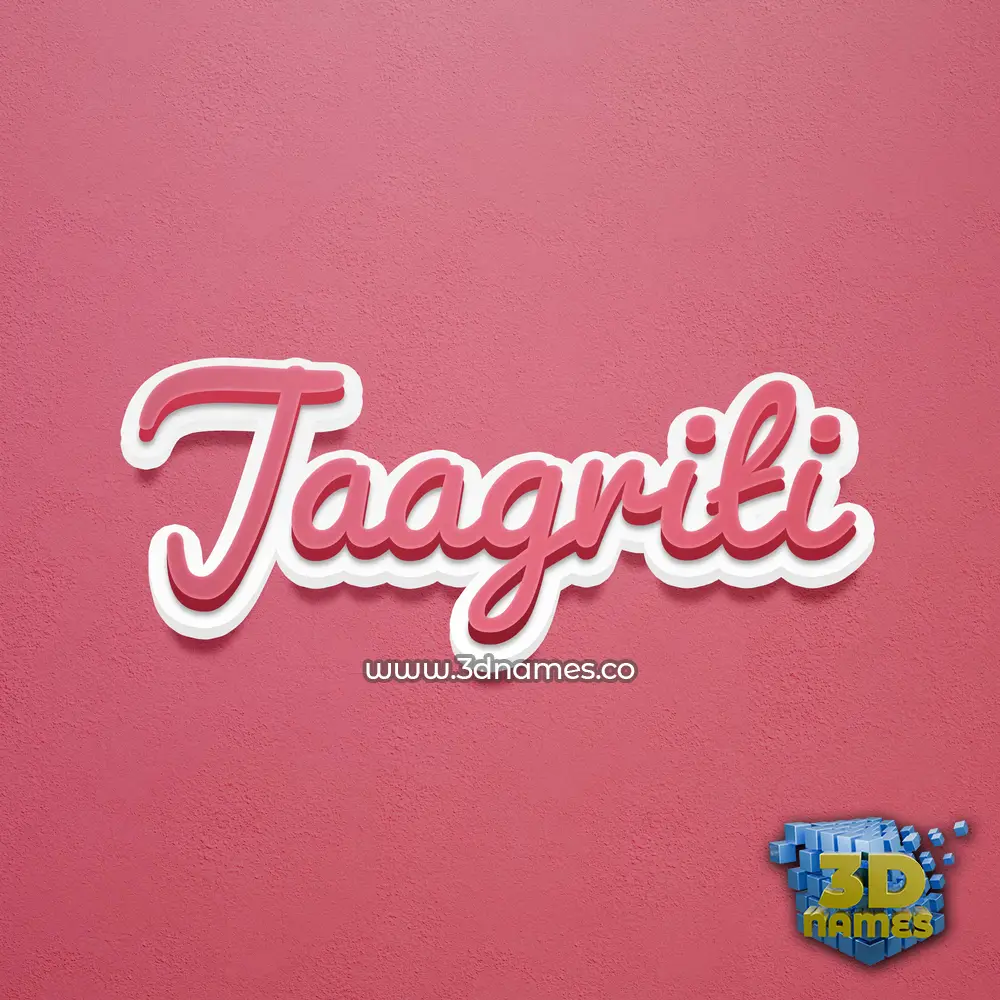 jaagriti in Red Scribble style - 3D name wallpaper