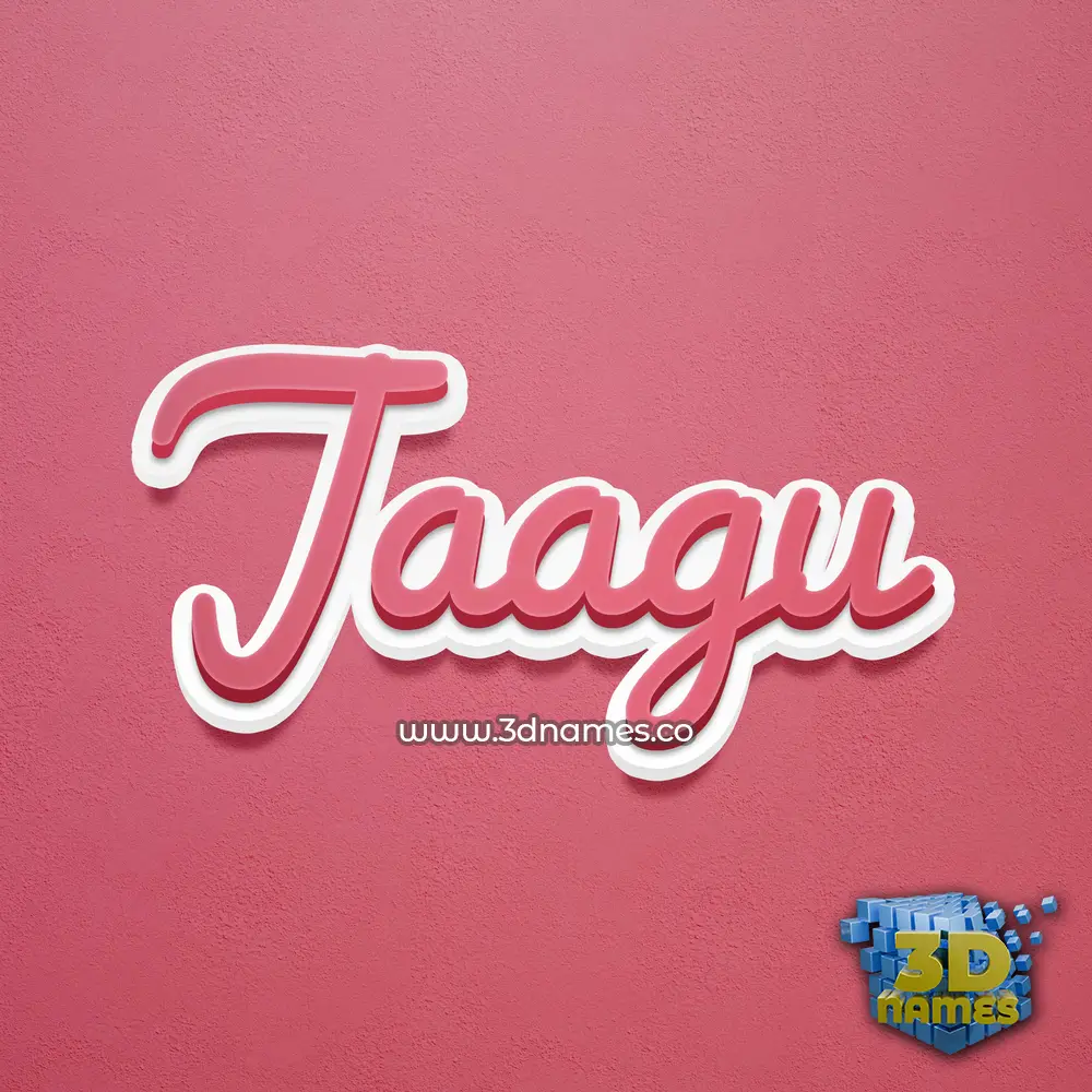 jaagu in Red Scribble style - 3D name wallpaper