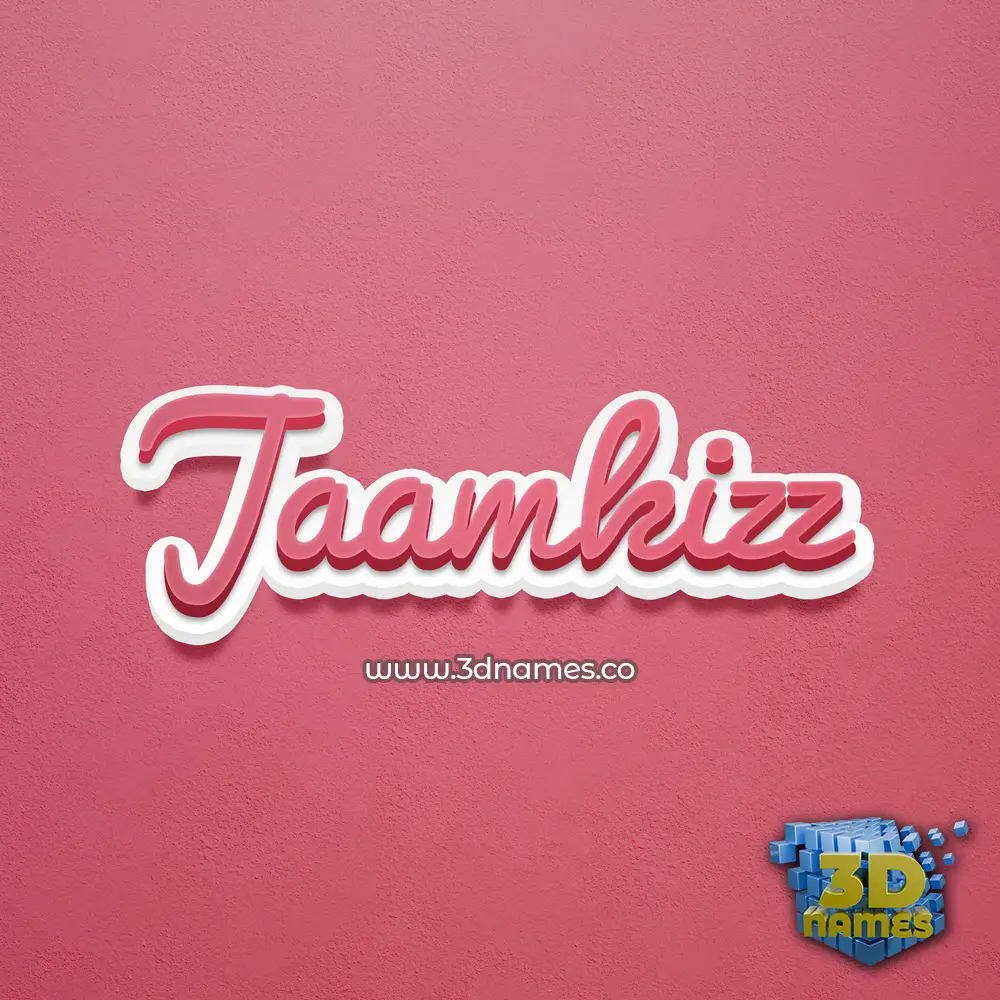 jaamkizz in Red Scribble style - 3D name wallpaper