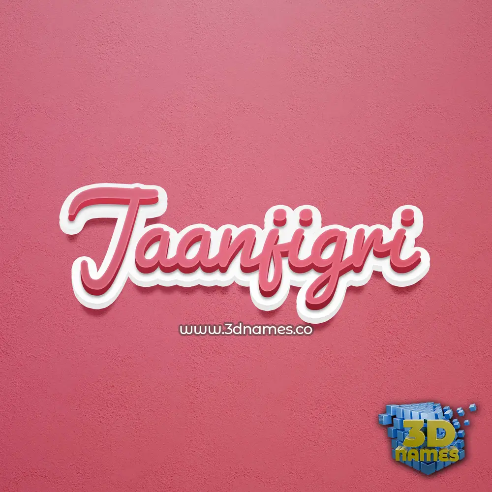 jaanjigri in Red Scribble style - 3D name wallpaper