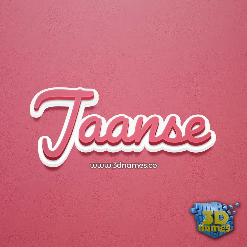 jaanse in Red Scribble style - 3D name wallpaper