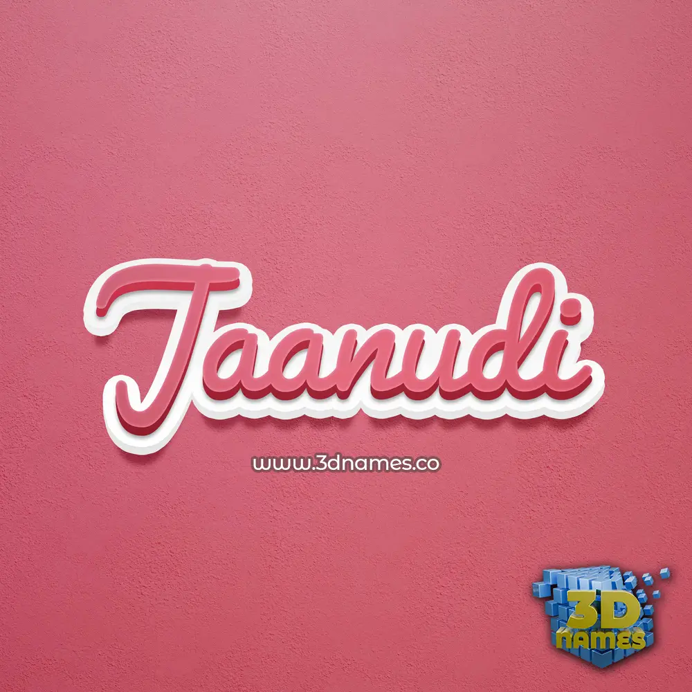 jaanudi in Red Scribble style - 3D name wallpaper