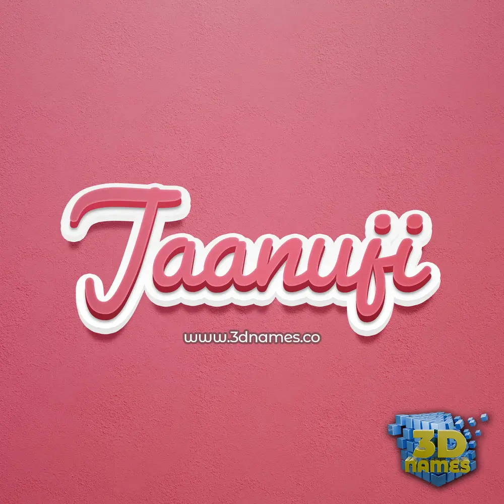 jaanuji in Red Scribble style - 3D name wallpaper