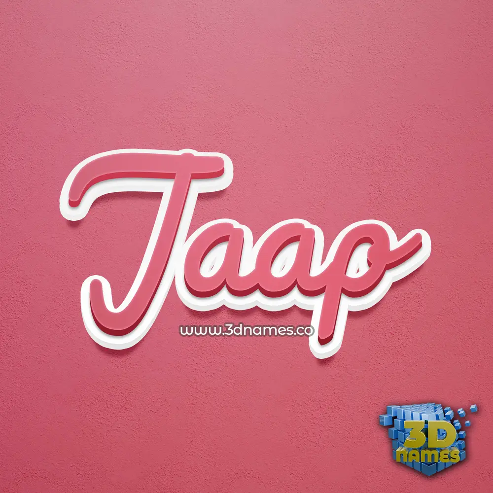 jaap in Red Scribble style - 3D name wallpaper
