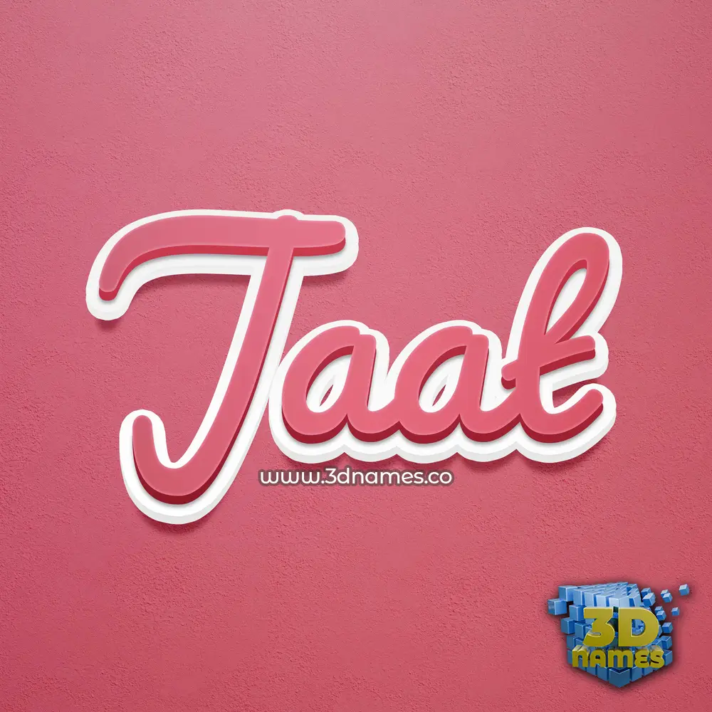 jaat in Red Scribble style - 3D name wallpaper
