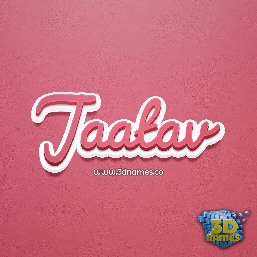 jaatav in Red Scribble style - 3D name wallpaper