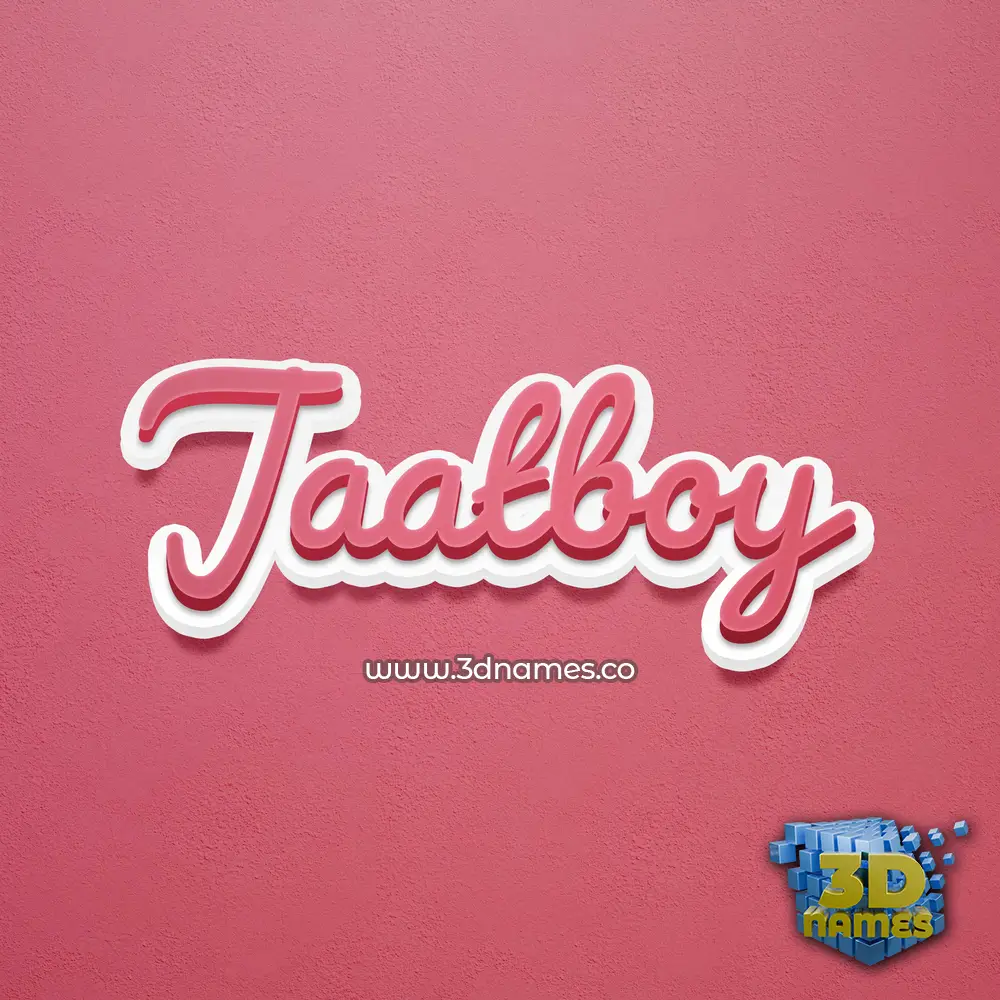 jaatboy in Red Scribble style - 3D name wallpaper