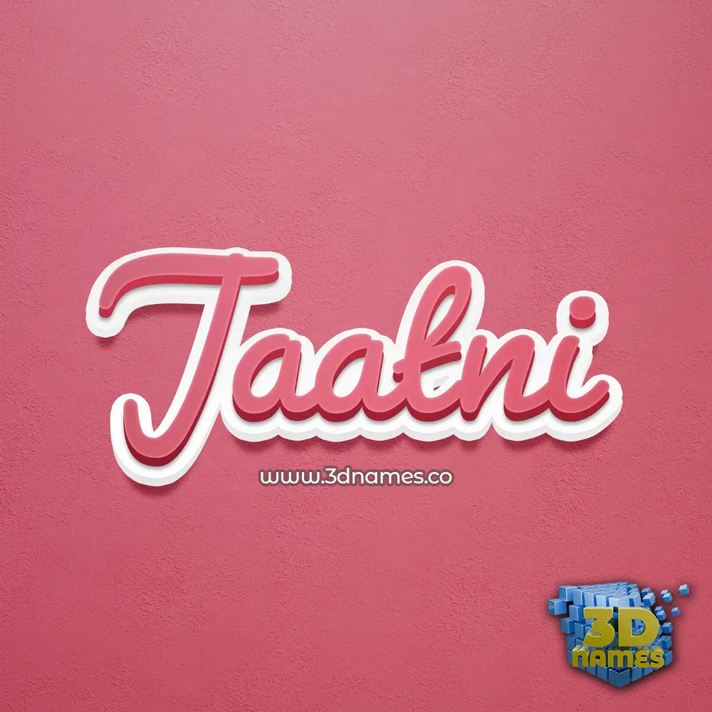 jaatni in Red Scribble style - 3D name wallpaper