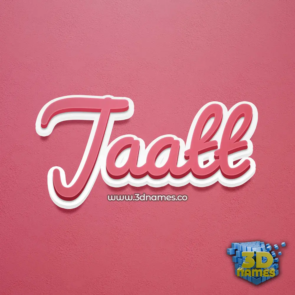 jaatt in Red Scribble style - 3D name wallpaper