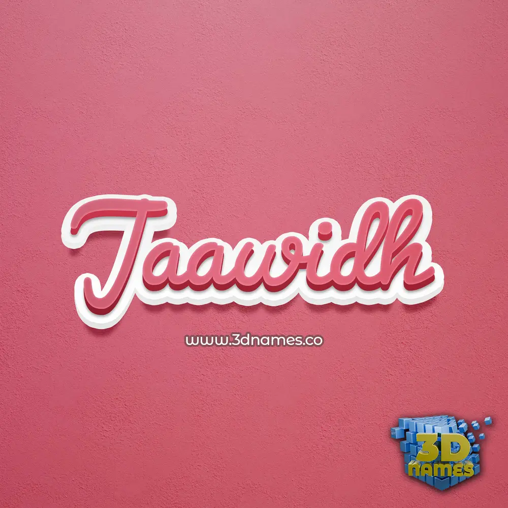 jaawidh in Red Scribble style - 3D name wallpaper