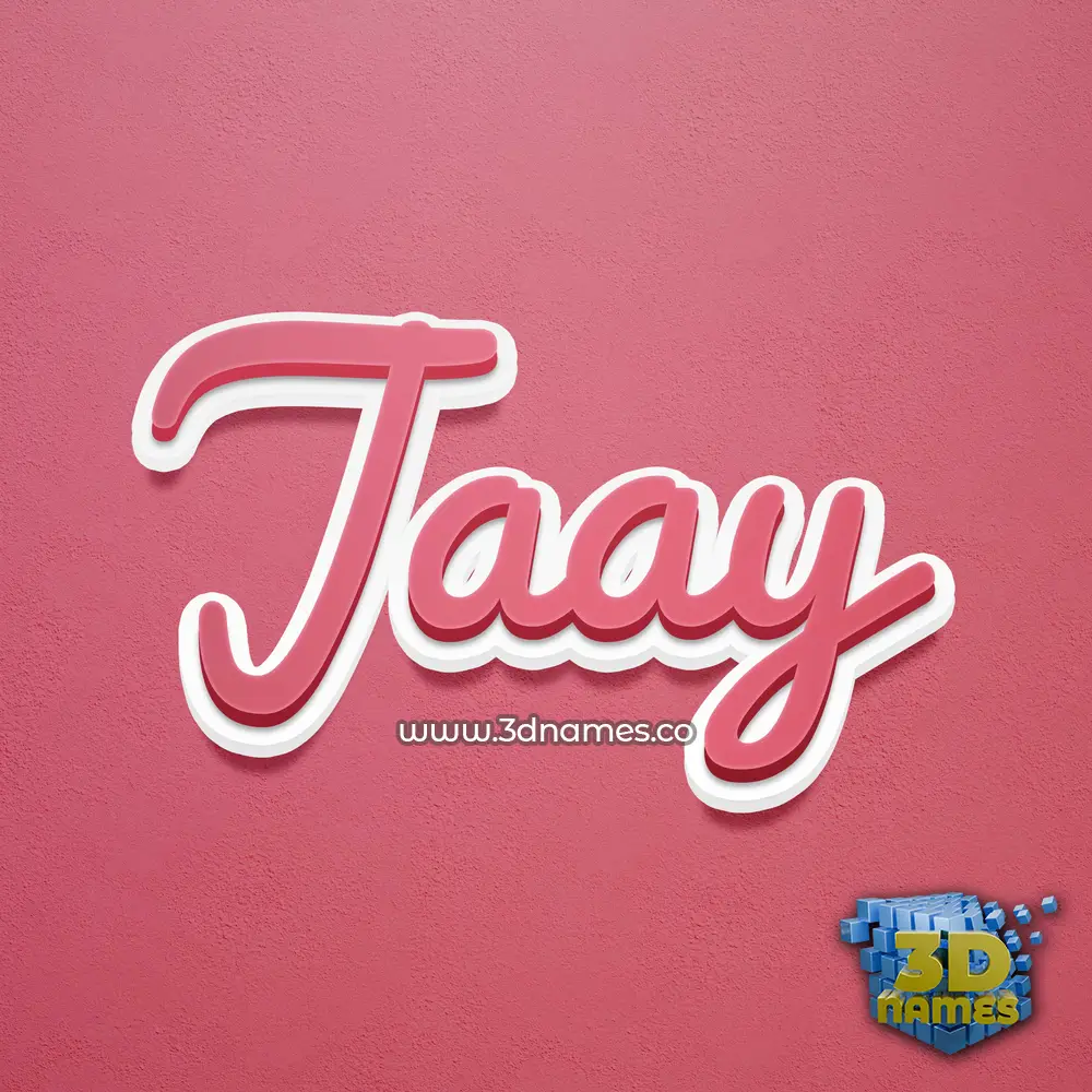 jaay in Red Scribble style - 3D name wallpaper